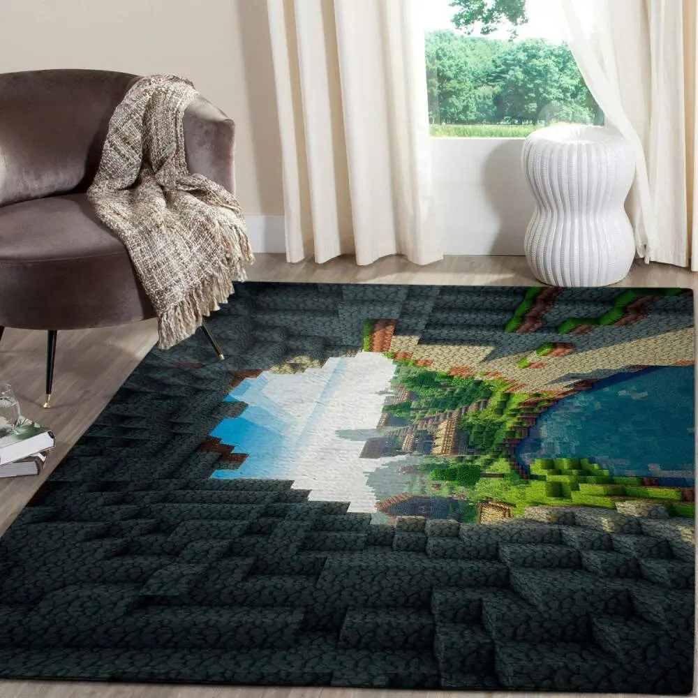 Minecraft Area Rug Video Game Carpet Gamer Living Room Rugs Rug Regtangle Carpet Floor Decor Home Decor V249