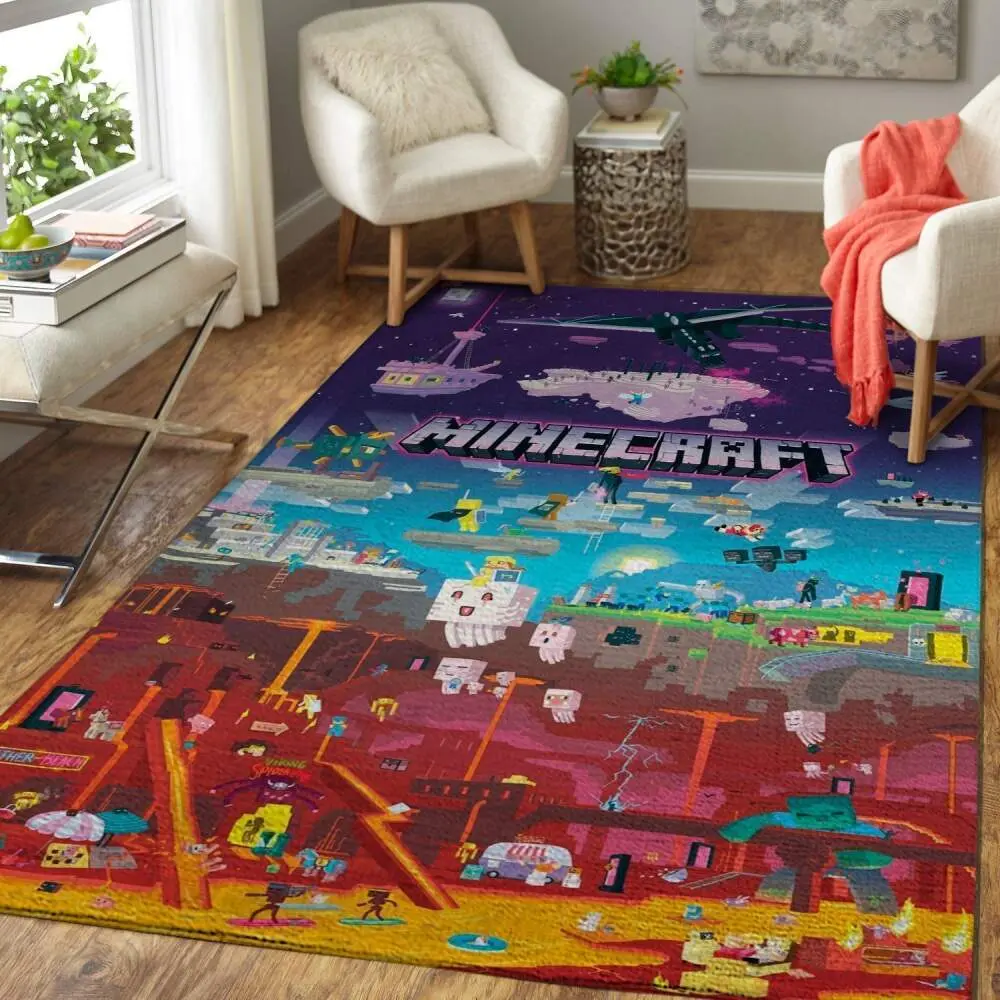 Minecraft Area Rug Video Game Carpet Gamer Living Room Rugs Rug Regtangle Carpet Floor Decor Home Decor V253