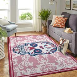 Minnesota Twins Mlb Area Rugs Team Logo Skull Style Living Room Carpet