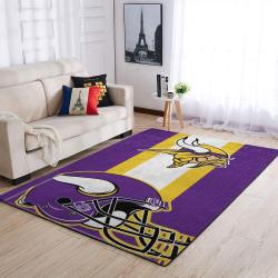 Minnesota Vikings Nfl Team Logo Carpet Living Room Rug Regtangle Carpet