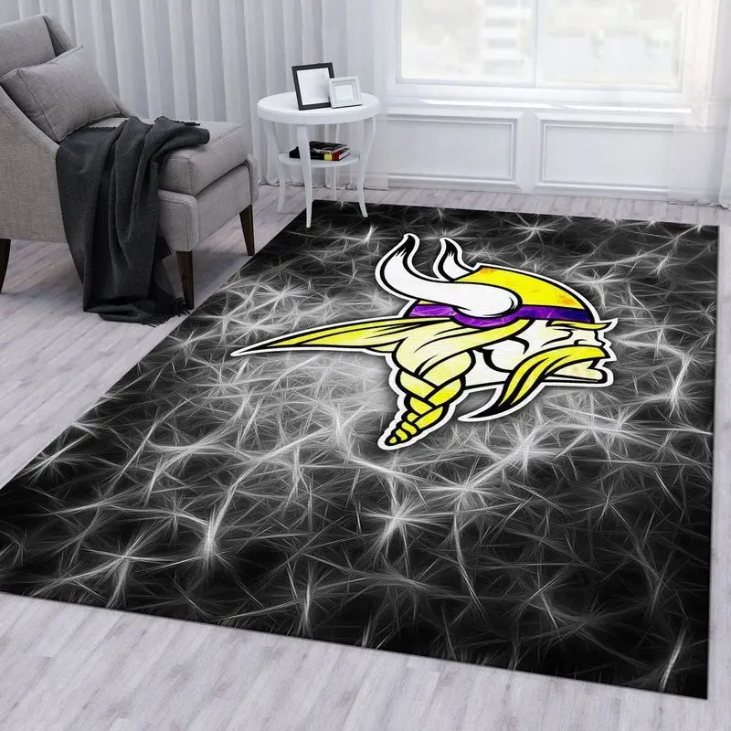 Minnesota Vikings Football Nfl 10 Living Room Bed Room Rug Regtangle Carpet