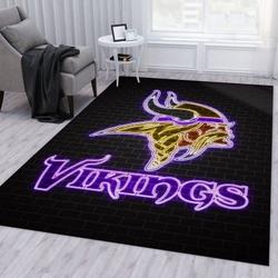 Minnesota Vikings Football Nfl 11 Living Room Bed Room Rug Regtangle Carpet
