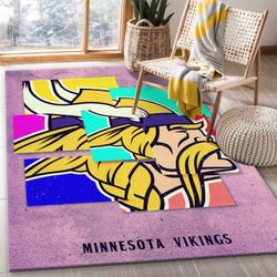 Minnesota Vikings Football Nfl 14 Living Room Bed Room Rug Regtangle Carpet
