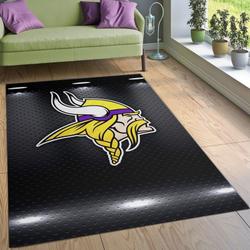 Minnesota Vikings Football Nfl 17 Living Room And Bed Room Rug Regtangle Carpet