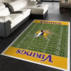 Minnesota Vikings Football Nfl 20 Living Room Bed Room Rug Regtangle Carpet