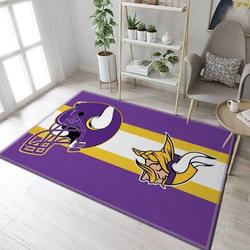 Minnesota Vikings Football Nfl 3 Living Room Bed Room Rug Regtangle Carpet