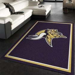 Minnesota Vikings Football Nfl 6 Living Room Bed Room Rug Regtangle Carpet