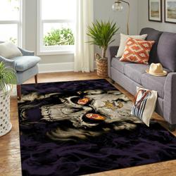 Minnesota Vikings Nfl Skull Style Living Room Carpet Rug Regtangle Carpet