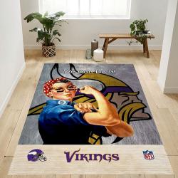 Minnesota Vikings Nfl Logo Area Rug For Gift Living Room Rug Home Deco