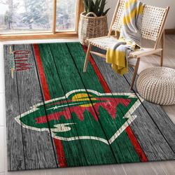 Minnesota Wild Nhl 1 Area Rug Living Room Bedroom Rug Regtangle Carpet