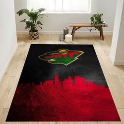 Minnesota Wild Nhl 2 Area Rug Living Room Bedroom Rug Regtangle Carpet