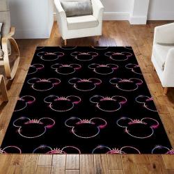 Minnie Mouse Black And Colorful Movie Area Rug Living Room Area Rug Home