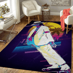 Mj Smooth Criminal Artwork Music Synthwave 80S Art For Fans Area Rug Living Room Carpet Rug Regtangle Carpet Floor Decor Home Decor
