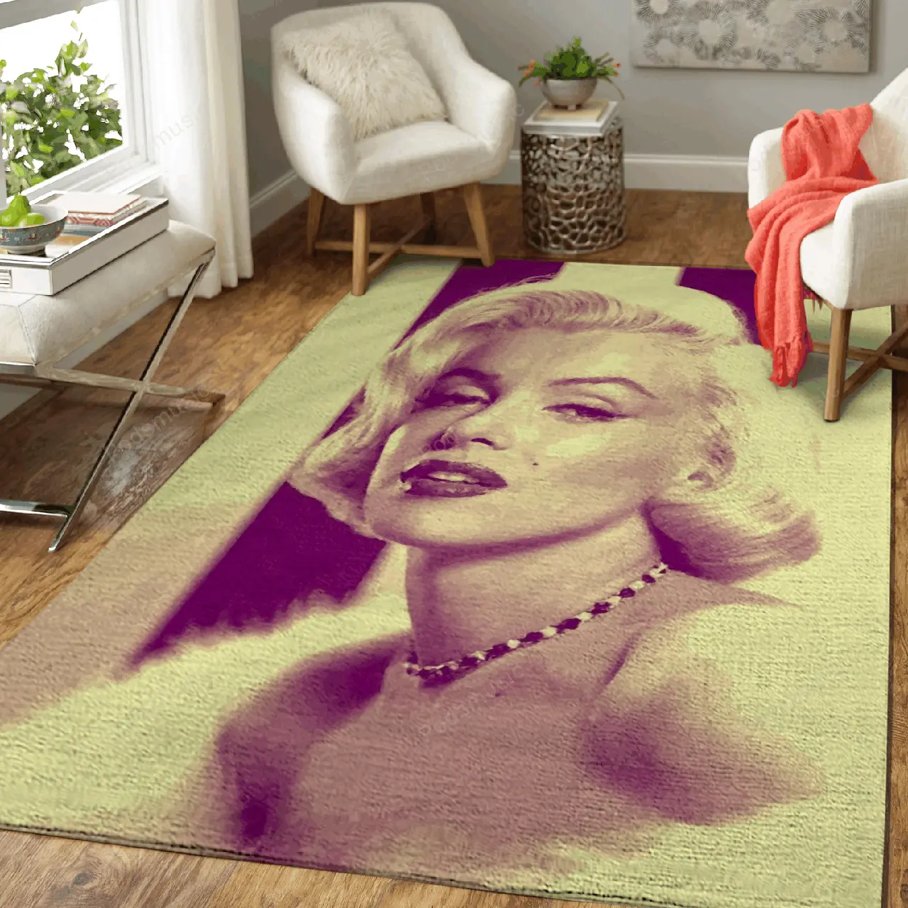 Monroe Music Vintage Art For Fans Area Rug Living Room Carpet Rug Regtangle Carpet Floor Decor Home Decor