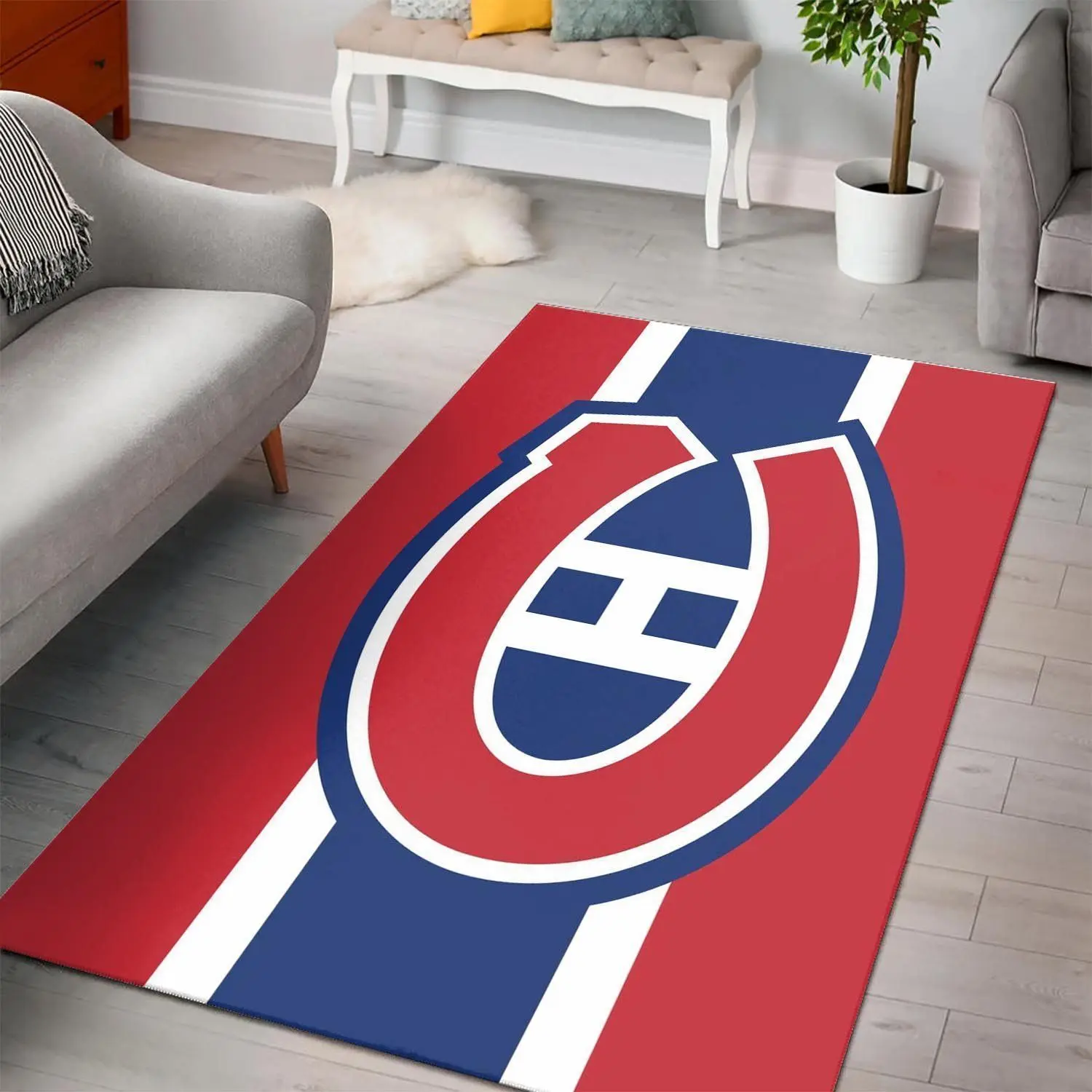 Montreal Canadiens Area Rugs Nhl Hockey Living Room Carpet Team Logo 2002207