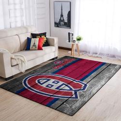 Montreal Canadiens Nhl Rugs Wooden Style Living Room Regtangle Carpet