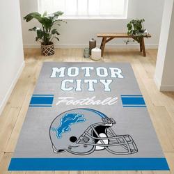 Motor City Football Nfl 1 Area Rug Living Room And Bed Room Rug Rug Regtangle Carpet Floor Decor Home Decor