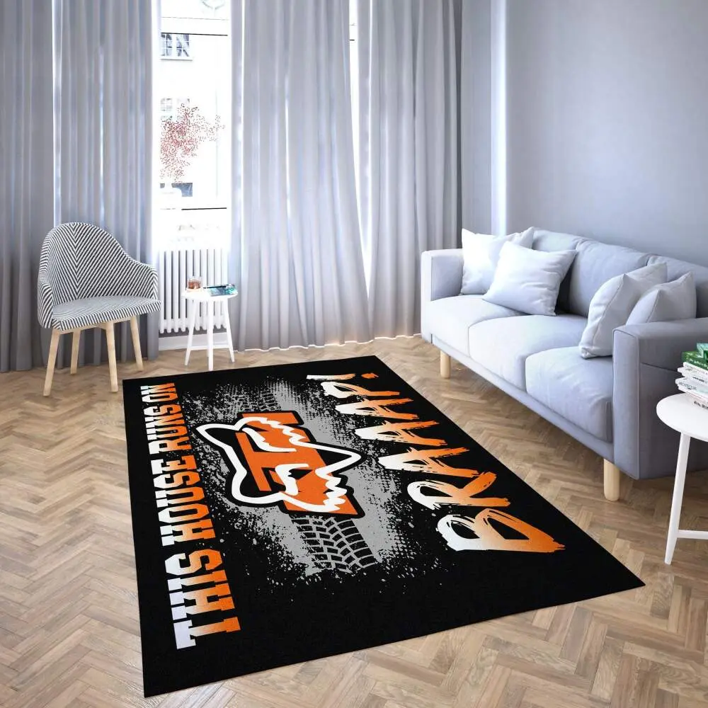 Motorcycle Ktm Area Rug This House Runs On Braap Living Room Carpet Rug Regtangle Carpet Floor Decor Home Decor