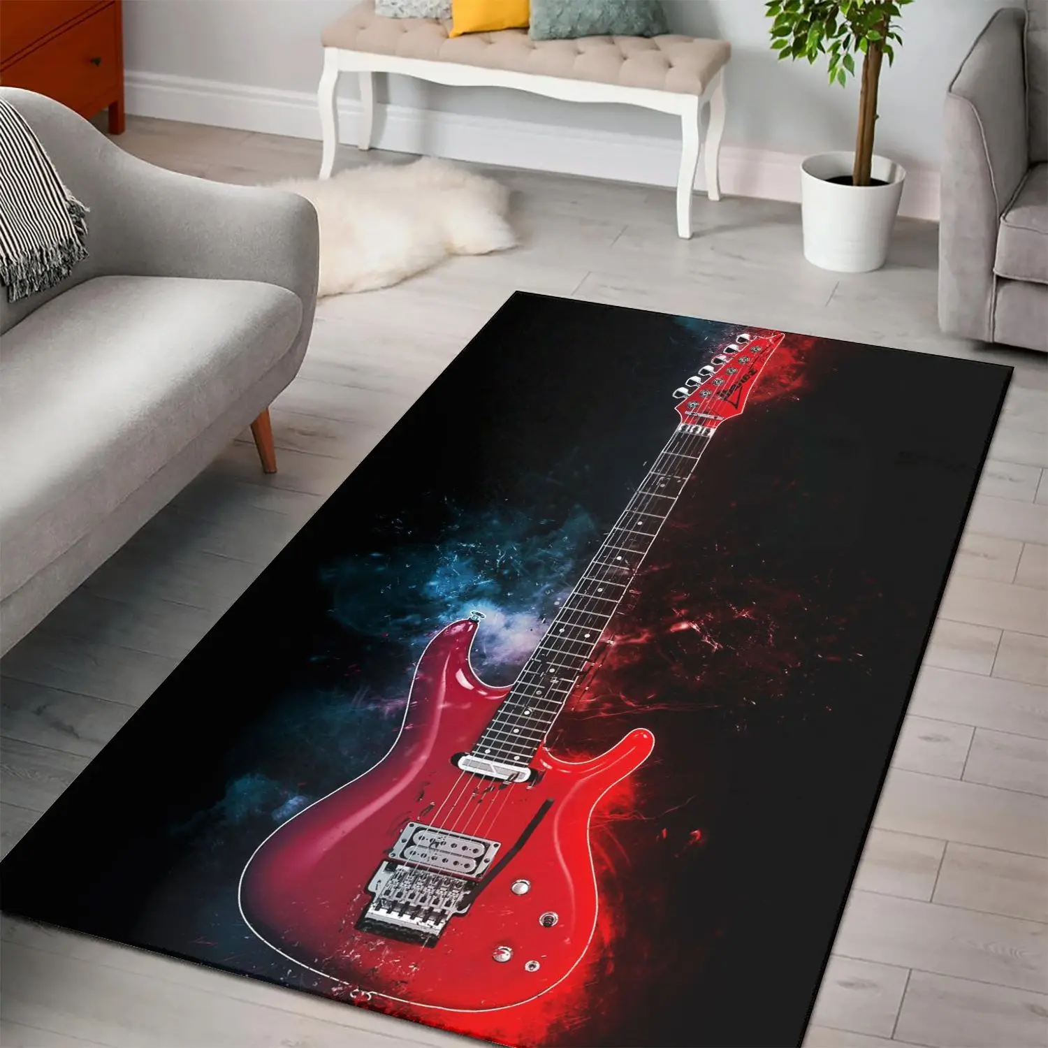 Guitar Area Rug Living Room Rug Home Decormovie Home Decor