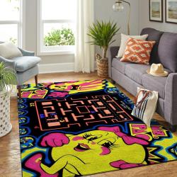 Ms.Pacman Area Rug Video Game Carpet Gamer Living Room Rugs Rug Regtangle Carpet Floor Decor Home Decor