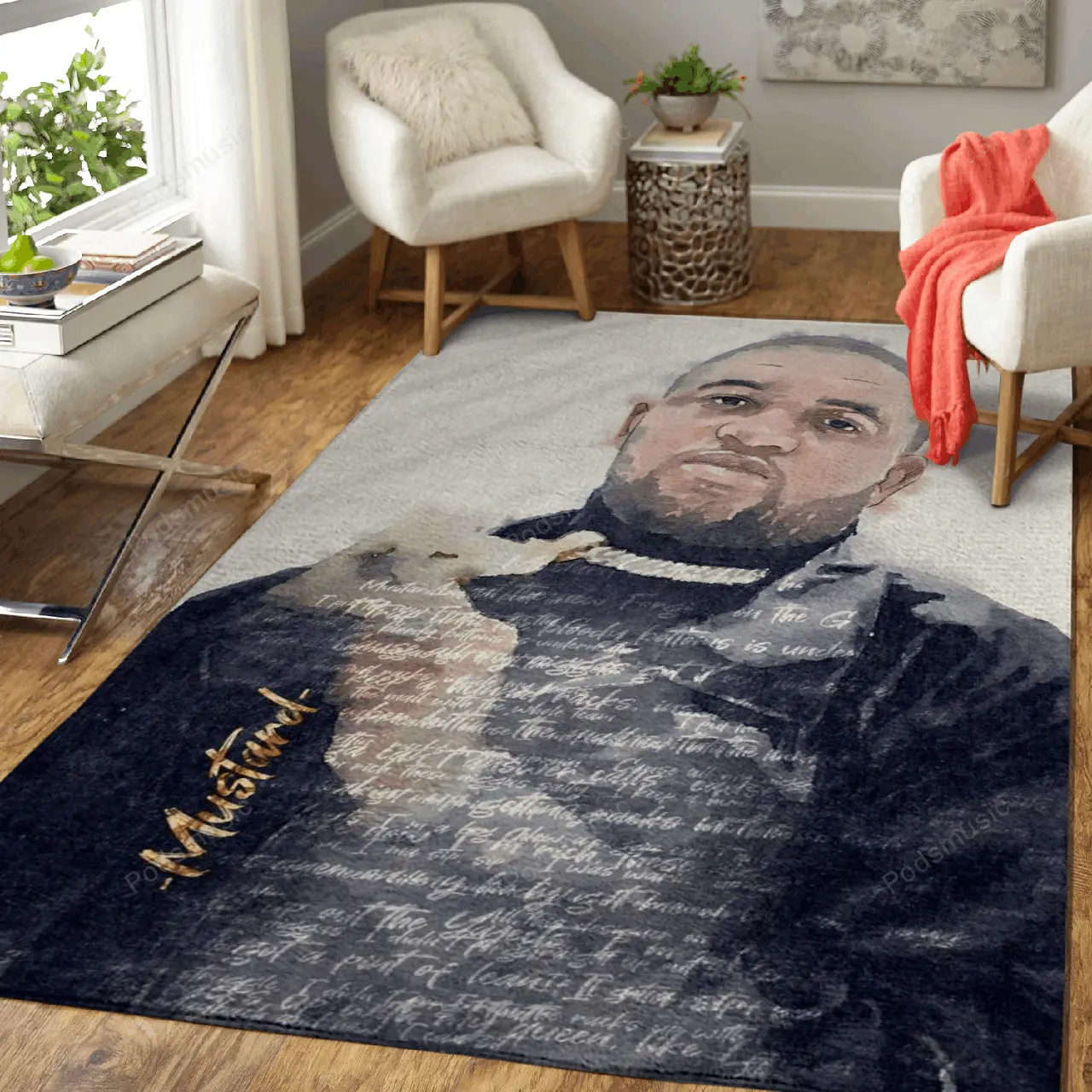 Mstard Music Art For Fans Area Rug Living Room Carpet Rug Regtangle Carpet Floor Decor Home Decor
