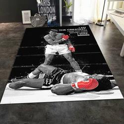 Muhammad Ali Knockout Motivational Rug Area Rug Boxing Floor Mat Carpet Sport Decor