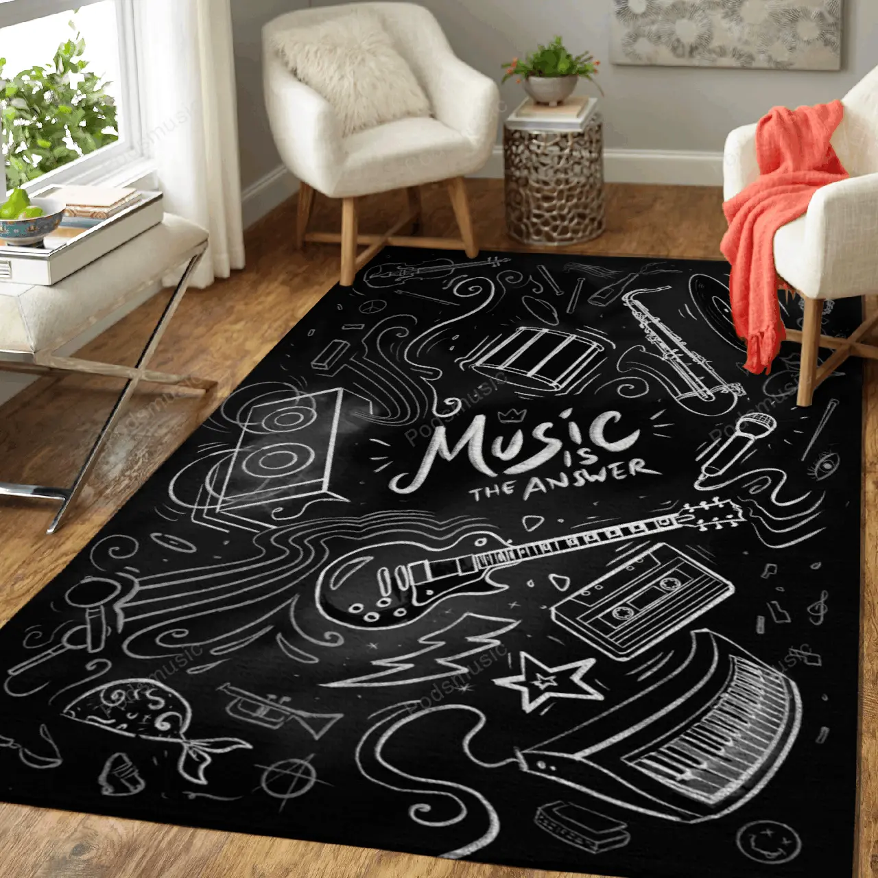 Music Back 2 School Art For Fans Area Rug Living Room Carpet Rug Regtangle Carpet Floor Decor Home Decor