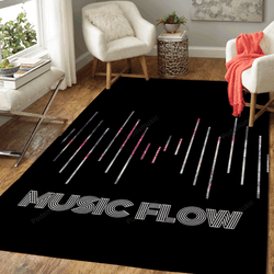 Music Flow 3 Out Of 8 Music Flow Art For Fans Area Rug Living Room Carpet Rug Regtangle Carpet Floor Decor Home Decor