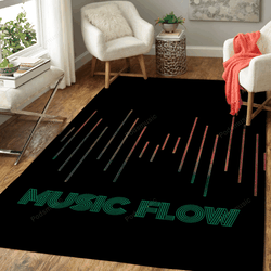 Music Flow 4 Out Of 8 Music Flow Art For Fans Area Rug Living Room Carpet Rug Regtangle Carpet Floor Decor Home Decor