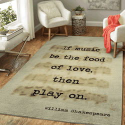 Music Food Love Quote Quotes Quotations Quoque Art For Fans Area Rug Living Room Carpet Rug Regtangle Carpet Floor Decor Home Decor