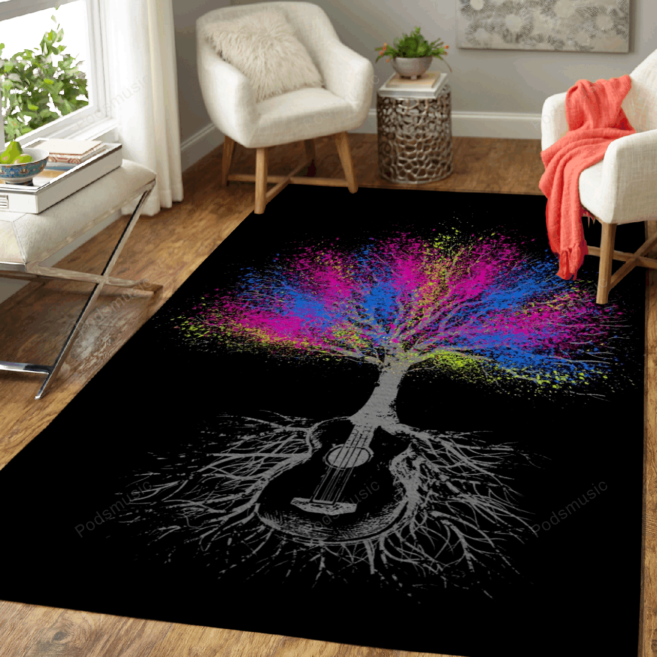 Music Guitar Nature Music Art For Fans Area Rug Living Room Carpet Rug Regtangle Carpet Floor Decor Home Decor