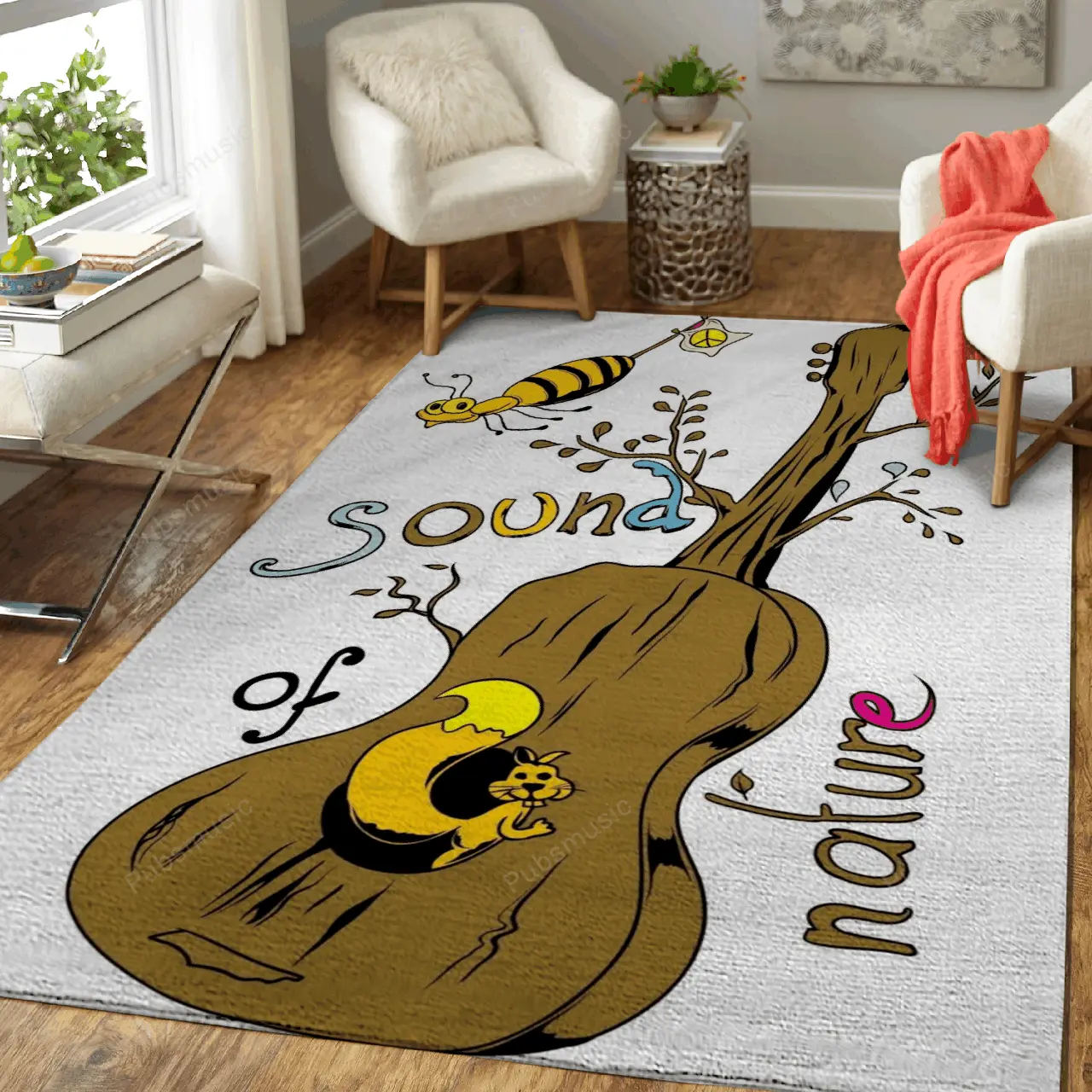 Music Guitar Sound Nature Music Art For Fans Area Rug Living Room Carpet Rug Regtangle Carpet Floor Decor Home Decor