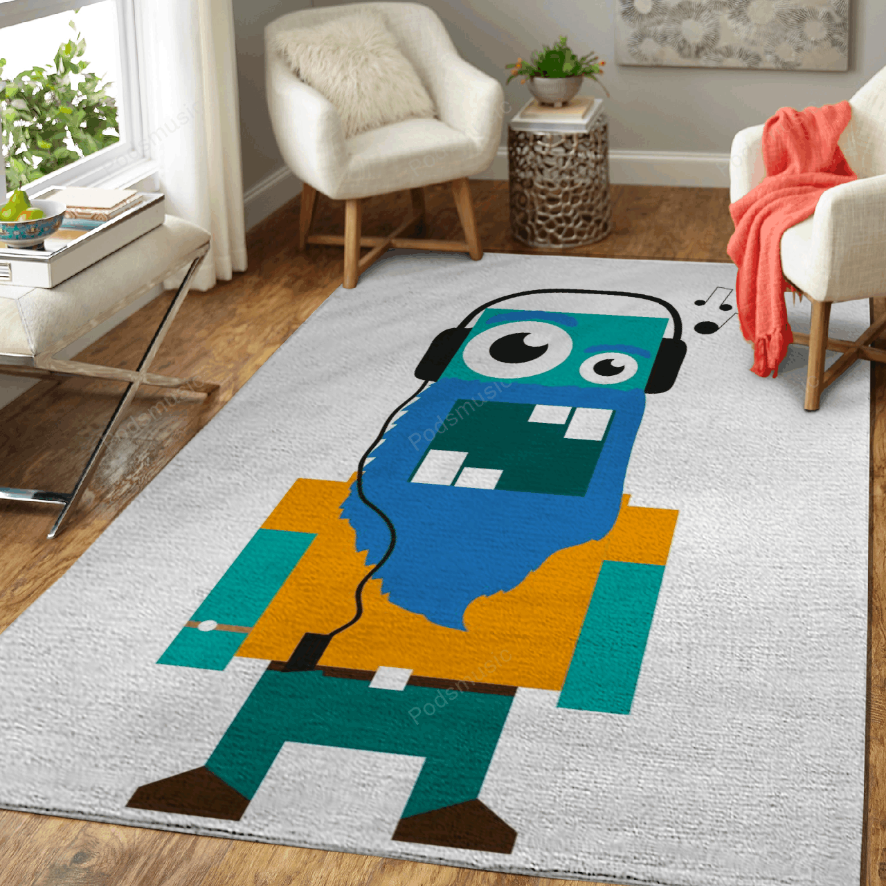 Music Guy Ilustration Art For Fans Area Rug Living Room Carpet Rug Regtangle Carpet Floor Decor Home Decor