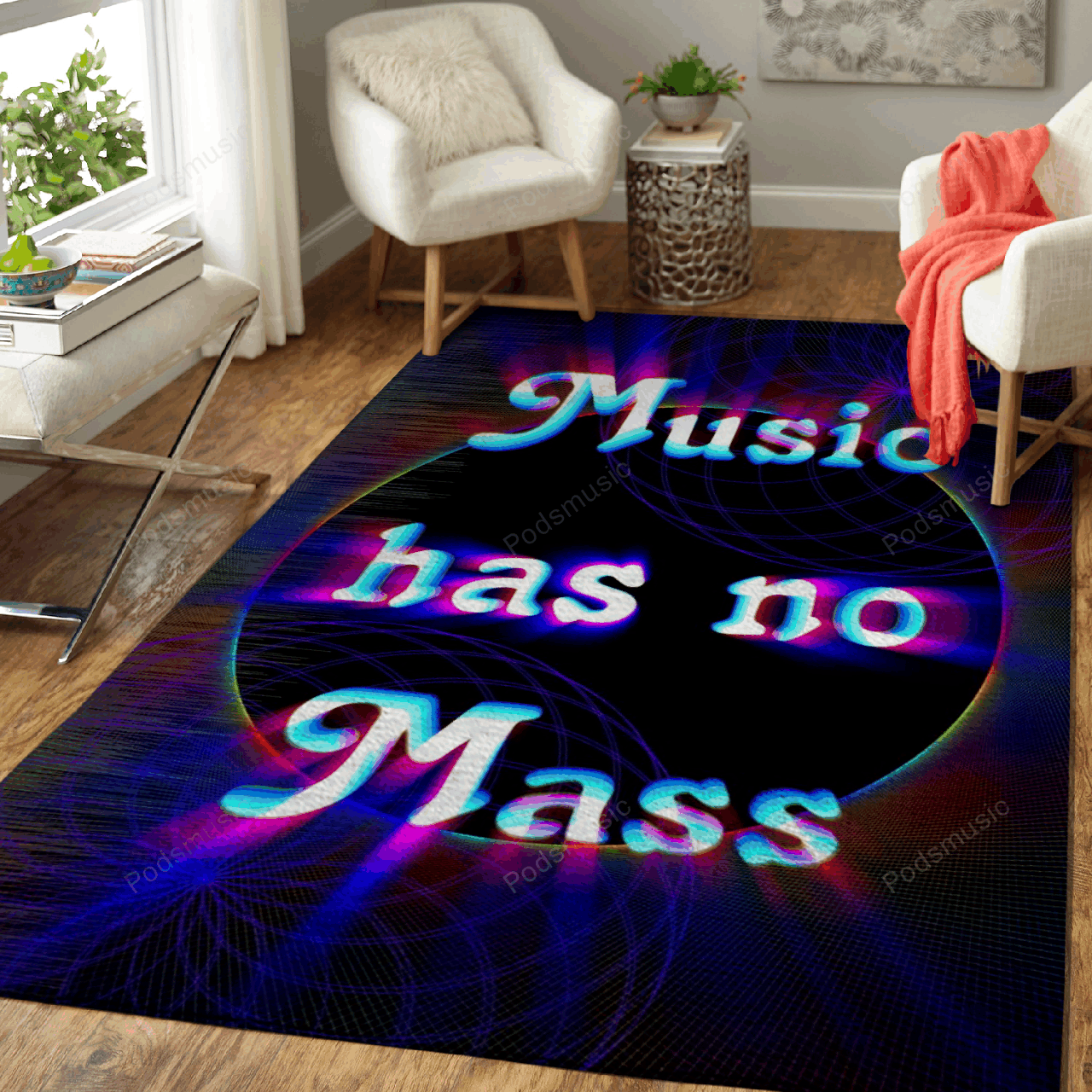 Music Has No Mass Intelligent Geometry Art For Fans Area Rug Living Room Carpet Rug Regtangle Carpet Floor Decor Home Decor