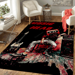 Music Head Popcult Art For Fans Area Rug Living Room Carpet Rug Regtangle Carpet Floor Decor Home Decor