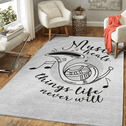 Music Heals Sayings And Quotes Art For Fans Area Rug Living Room Carpet Rug Regtangle Carpet Floor Decor Home Decor