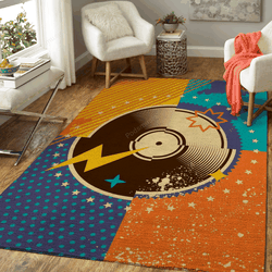 Music Is Life Vinyl Illuarts Art For Fans Area Rug Living Room Carpet Rug Regtangle Carpet Floor Decor Home Decor