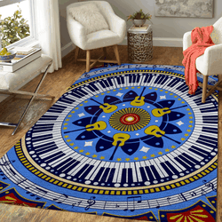 Music Mandala Symbols And Abstract Art For Fans Area Rug Living Room Carpet Rug Regtangle Carpet Floor Decor Home Decor