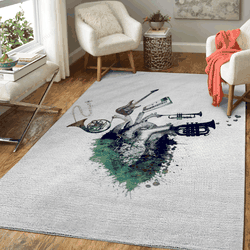 Music My Love Green Music Art For Fans Area Rug Living Room Carpet Rug Regtangle Carpet Floor Decor Home Decor