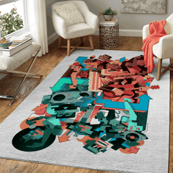Music Of The Bronx Cubism Cartoon Art For Fans Area Rug Living Room Carpet Rug Regtangle Carpet Floor Decor Home Decor