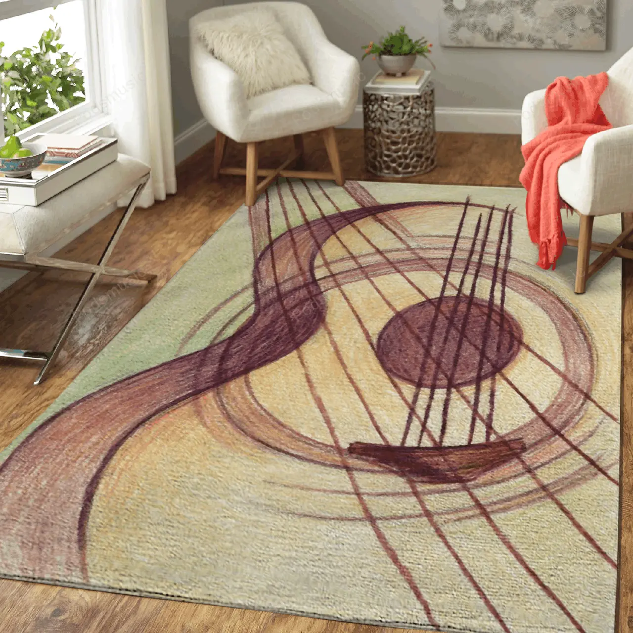 Music Passion Acoustic Passion For Music Art For Fans Area Rug Living Room Carpet Rug Regtangle Carpet Floor Decor Home Decor