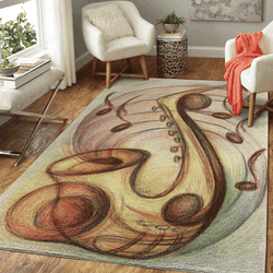 Music Passion Jazz Passion For Music Art For Fans Area Rug Living Room Carpet Rug Regtangle Carpet Floor Decor Home Decor