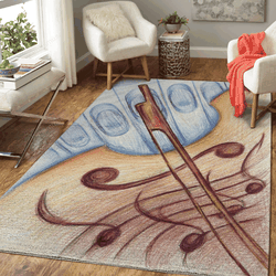 Music Passion Symphony Passion For Music Art For Fans Area Rug Living Room Carpet Rug Regtangle Carpet Floor Decor Home Decor