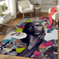 Music Portrait Art For Fans Area Rug Living Room Carpet Rug Regtangle Carpet Floor Decor Home Decor