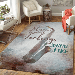 Music Quote Saxophone Music Quotes Art For Fans Area Rug Living Room Carpet Rug Regtangle Carpet Floor Decor Home Decor