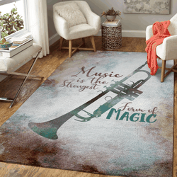 Music Quote Trumpet Music Quotes Art For Fans Area Rug Living Room Carpet Rug Regtangle Carpet Floor Decor Home Decor