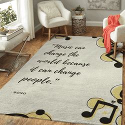 Music Quotes Art For Fans Area Rug Living Room Carpet Rug Regtangle Carpet Floor Decor Home Decor