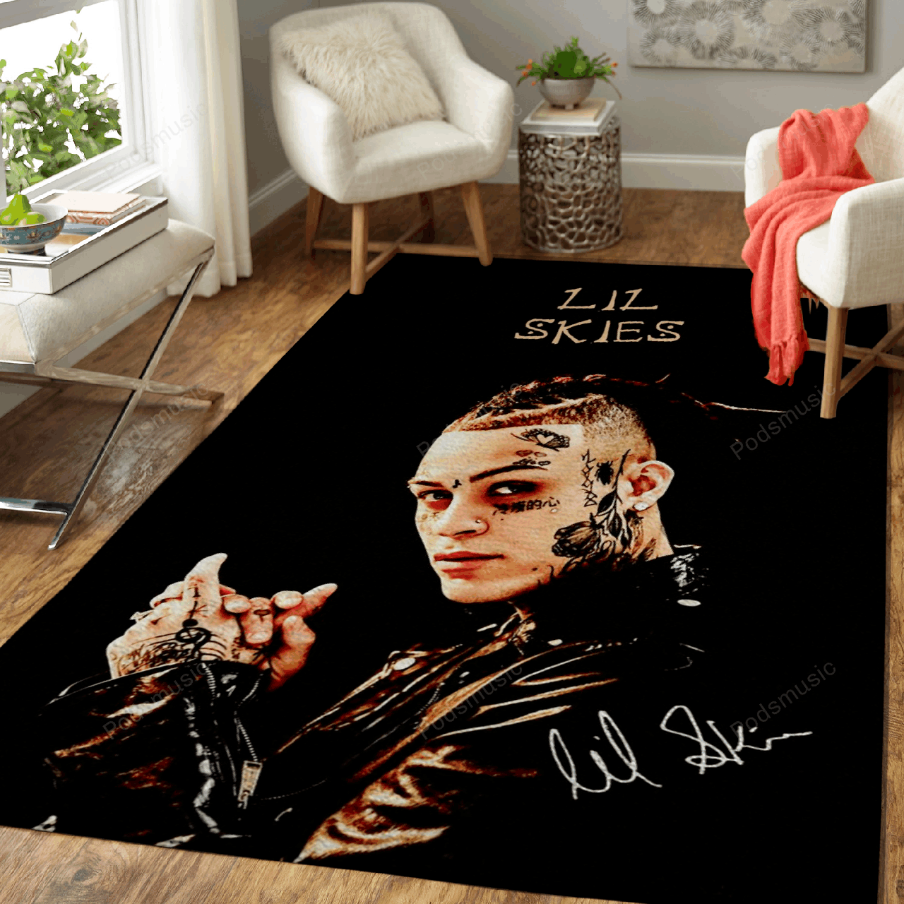 Music Rap Lil Skies Music Legends Art For Fans Area Rug Living Room Carpet Rug Regtangle Carpet Floor Decor Home Decor