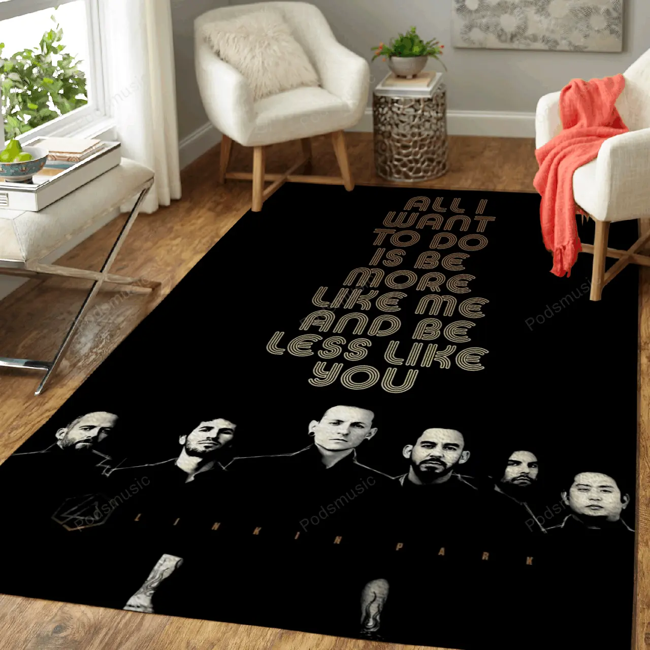 Music Rapper Linkin Park Music Legends Art For Fans Area Rug Living Room Carpet Rug Regtangle Carpet Floor Decor Home Decor