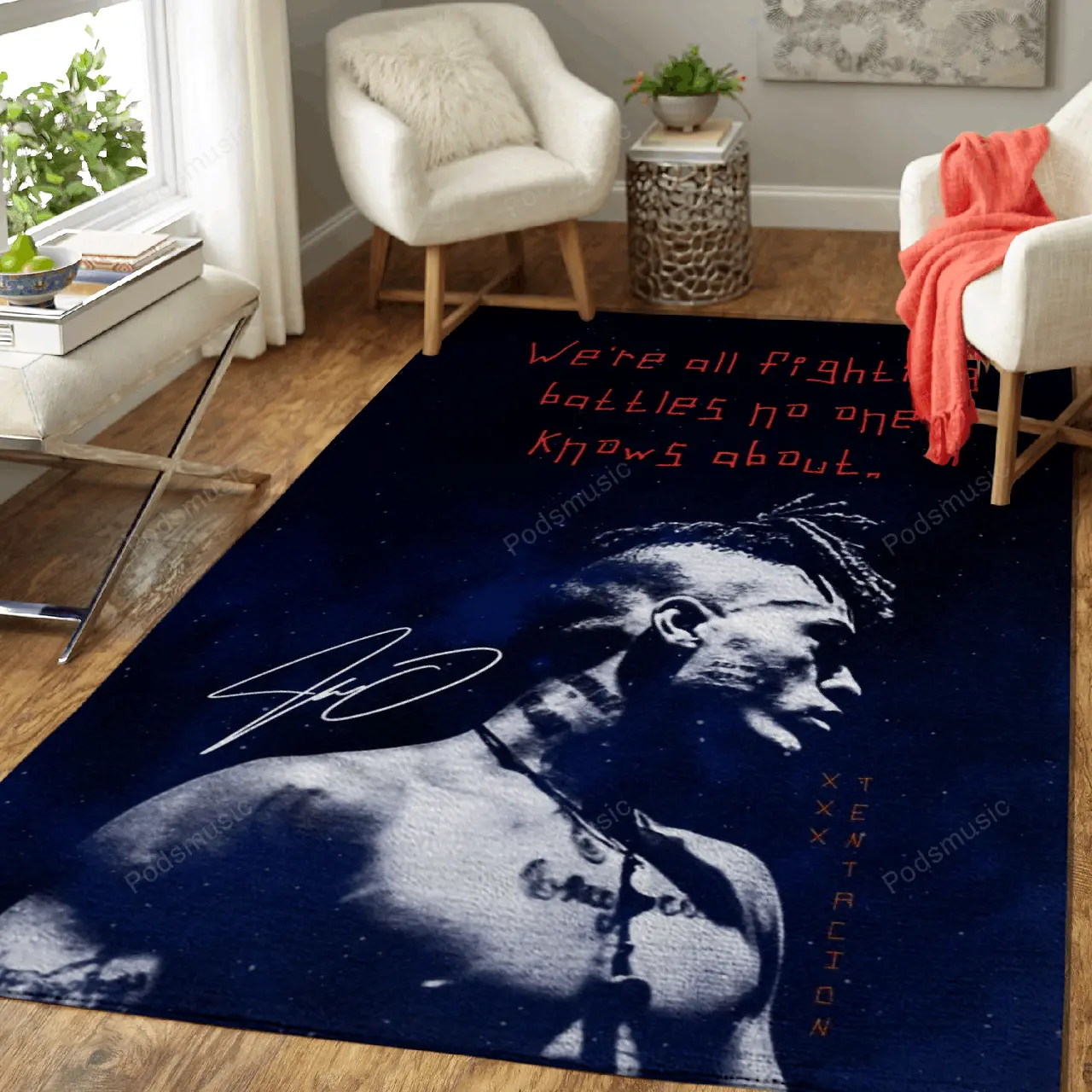 Music Rappers Xxxtentacion Music Legends Art For Fans Area Rug Living Room Carpet Rug Regtangle Carpet Floor Decor Home Decor